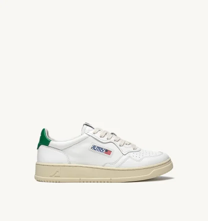 SNEAKERS MEDALIST LOW IN PELLE BIANCA E VERDE LL20