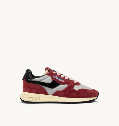 SNEAKERS REELWIND LOW IN SUEDE E NYLON ROSSO E NERO HN07