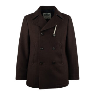 Camplin Peacoat ISLAND – S Marrone scuro