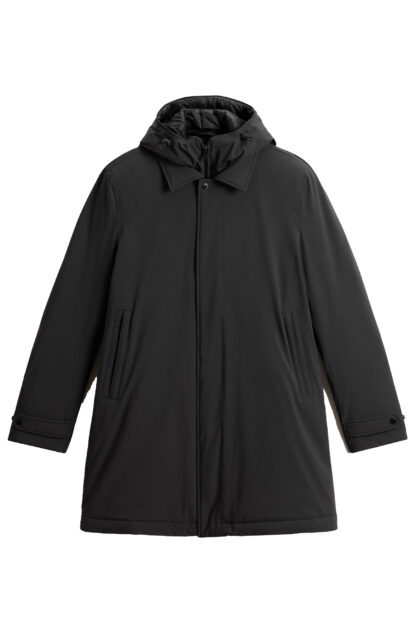 Woolrich  Stretch 2-in-1 Carcoat - Men's Nylon Stretch Overcoat Black