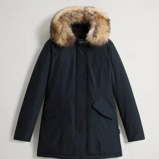 Woolrich W'S AArctic Parka in Ramar Cloth con pelliccia removibile Dark Navy