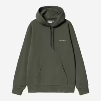 Carhartt WIP Hooded Script Embroidery Sweatshirt  Opuntia / White
