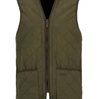 Barbour Gilet trapuntato/fodera con zip Polarquilt olive